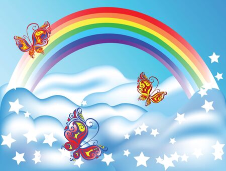 sky backgroundのイラスト素材