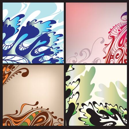set of abstract backgroundsのイラスト素材