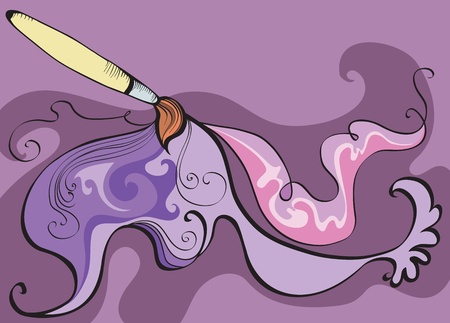 abstract background with brushのイラスト素材