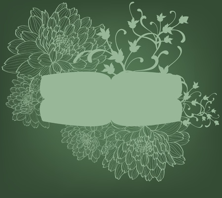 background with decorative flowersのイラスト素材