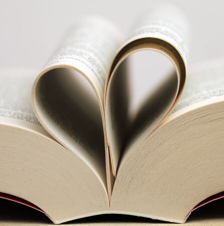Book and heartの写真素材