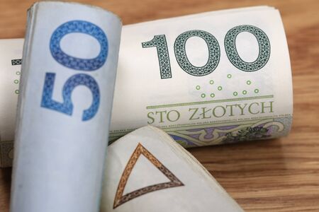 Polish money, Poland, plnの写真素材