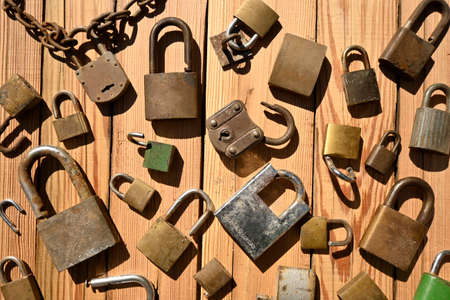 Lock Padlock House Keys Bronze Metal Password Security Privacy Closed