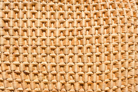 Handmade Wicker and Cattail Weaving. Rural, natural and ecological texture.の写真素材