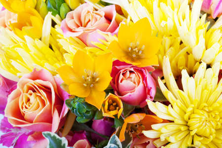 Amazing bunch of flowers close up