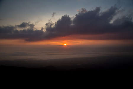 Majestic sunset in the mountains landscapeの写真素材