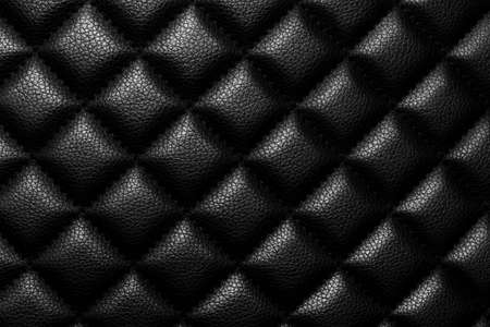 Luxurious black-tone leather texture furnitureの写真素材