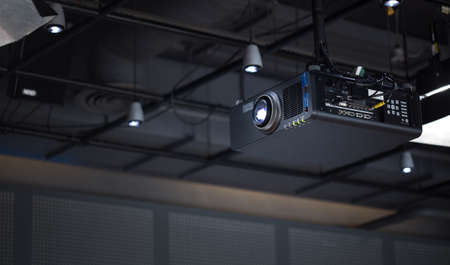 Projector in office room ready for presentationの写真素材