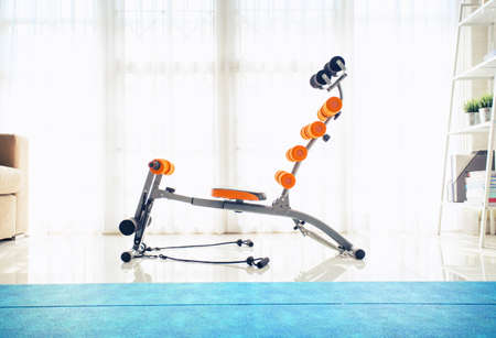 exercise machines sit-ups at the homeの写真素材