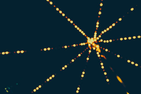 Abstract image light bokeh of Night Festival on street for background usage.の写真素材