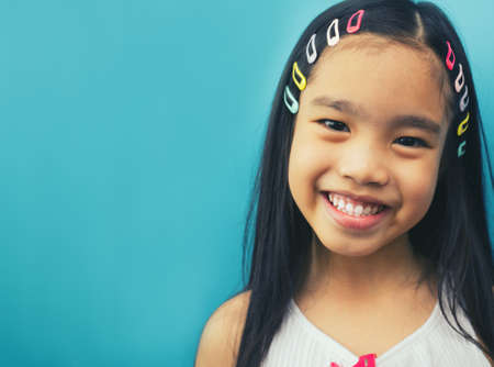 Asian smiling little girl portrait 