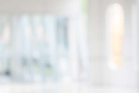 White blur abstract background BLUR OF MODERN BUILDING INTERIORの写真素材