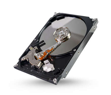 hard diskÂ , HDD , drive with sata 6 gb isolated on white backgroundの写真素材