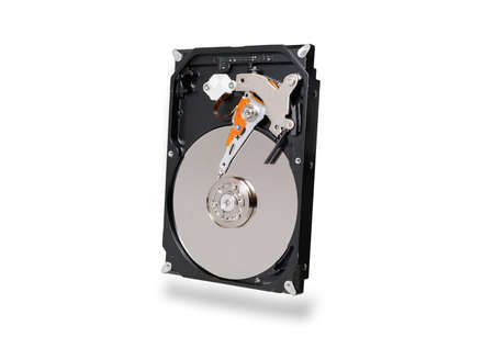 hard diskÂ , HDD , drive with sata 6 gb isolated on white backgroundの写真素材