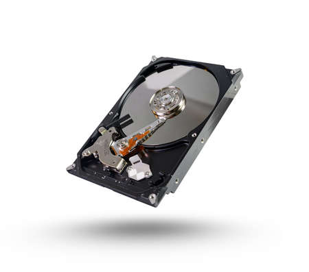 hard diskÂ , HDD , drive with sata 6 gb isolated on white backgroundの写真素材
