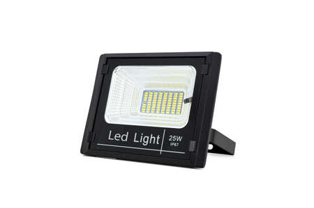 LED sport light for solar energy on white background.の写真素材