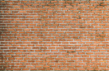 vintage Red brick wall backgroundの写真素材