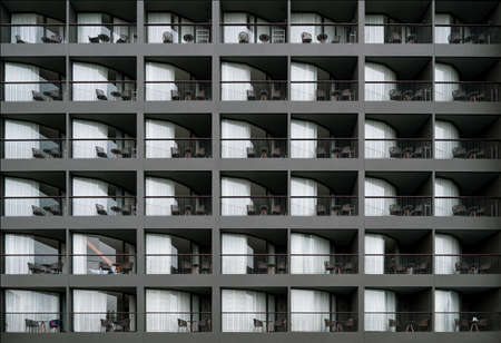 Empty balconies of resort luxury in thailandの写真素材