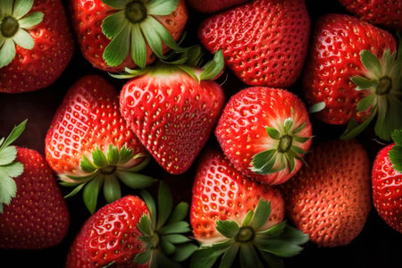 Strawberries background. Strawberry. Food background.の写真素材