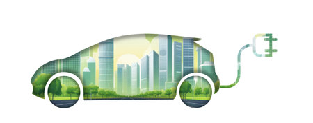 ev car green energy and Renewable energy conceptの写真素材