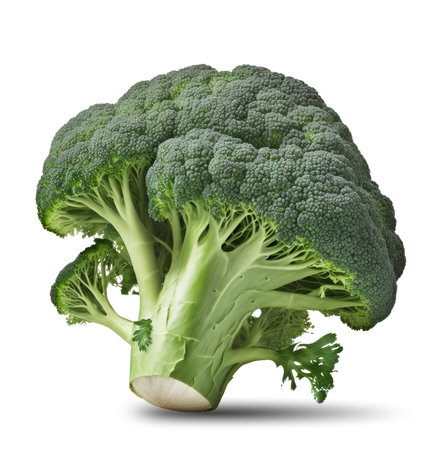 Broccoli isolated on white backgroundの写真素材