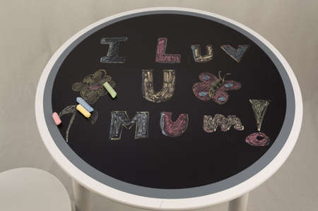 Mother s Day message chalk over a blackboardの写真素材