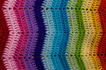 Extended colorful mexican knited blanketの写真素材