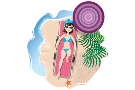 Beach Girlのイラスト素材