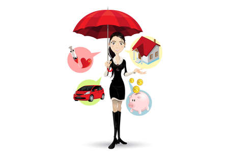 Confident Customer Service Representative Explaining Insurance Procedureのイラスト素材