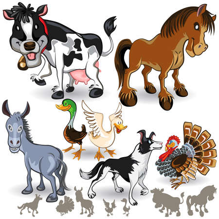 Farm Animals Collection Set 02のイラスト素材