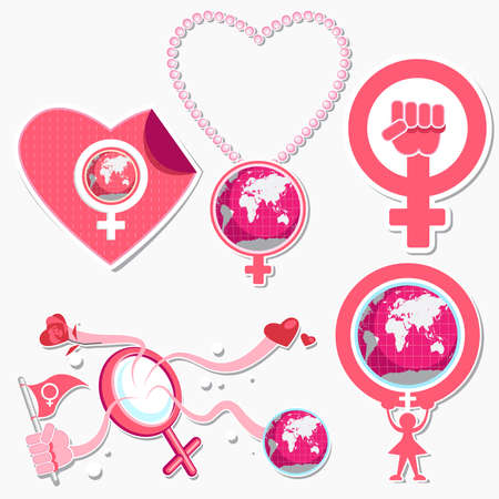 International Womans Day 8 March Symbol And Iconのイラスト素材