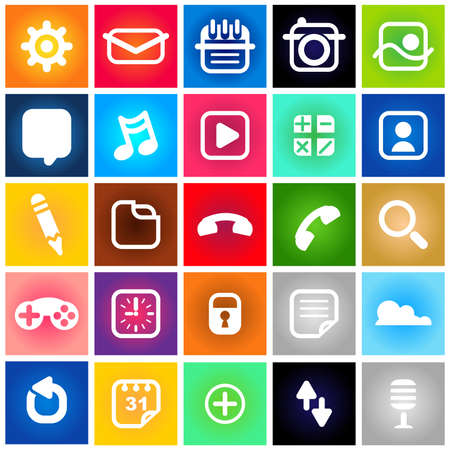 Metro Style Collection Set of Iconsのイラスト素材
