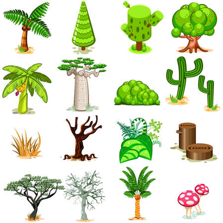 Tree Vector illustration Collection Packのイラスト素材