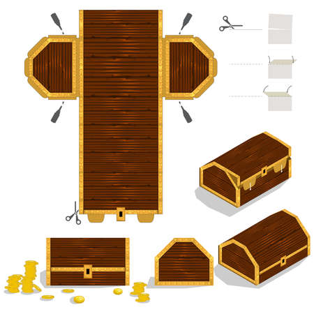 Treasure Chest Packaging Box Designのイラスト素材