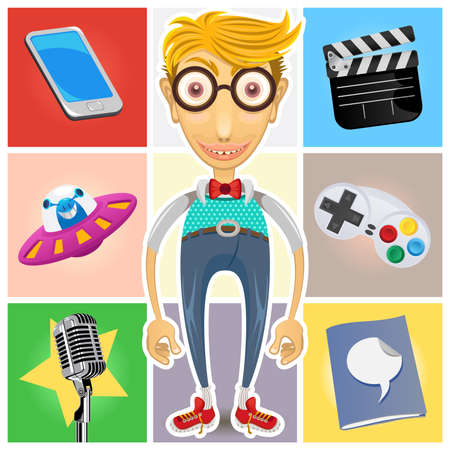 Type Of Nerd Geek Dork Guyのイラスト素材