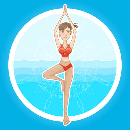 AQUA YOGAのイラスト素材