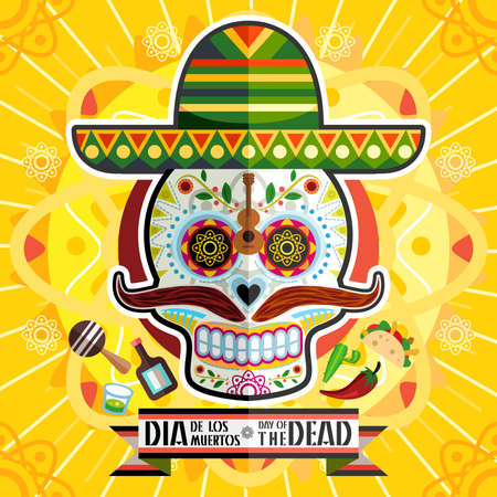 Dia De Los Muertos Day Of The Dead Skullのイラスト素材