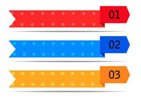 simple banner in three colours. vector illustrationのイラスト素材