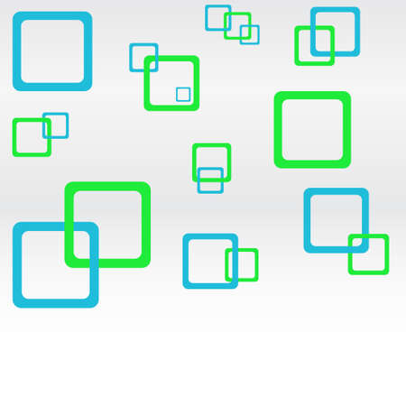 abstract background with blue and green round corner squares. vector illustrationのイラスト素材