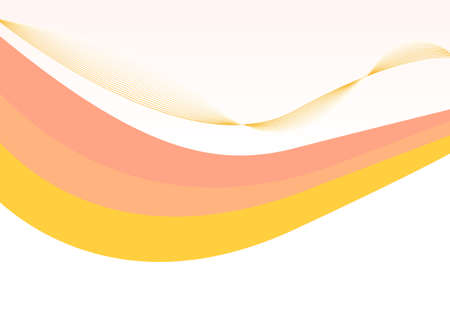abstract bright background with light orange swoosh waves. vector illustrationのイラスト素材
