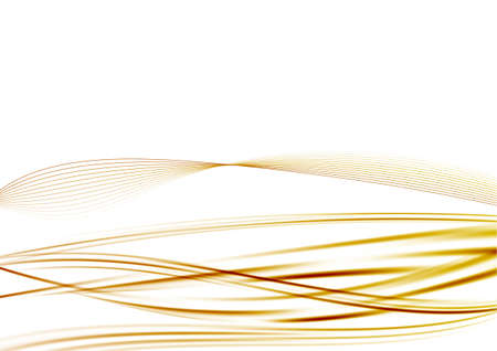 flowing orange brown contrasty swoosh waves and lines. vector illustrationのイラスト素材