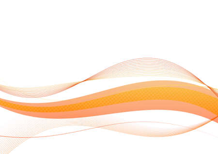 bright shining orange swoosh waves lined motion. vector illustrationのイラスト素材