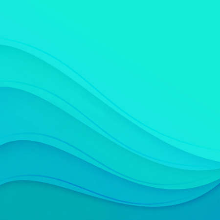 abstract turquoise background with swoosh waves and lines. vector illustration