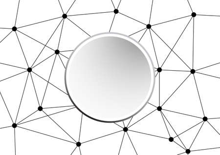 abstract background with blank layout and neat networking web. vector illustrationのイラスト素材