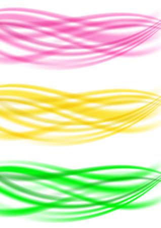 abstract swoosh wave colorful set of smooth floating. vector illustrationのイラスト素材