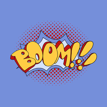 Comic speech bubble boom pop art. Vector illustration. EPS 10.