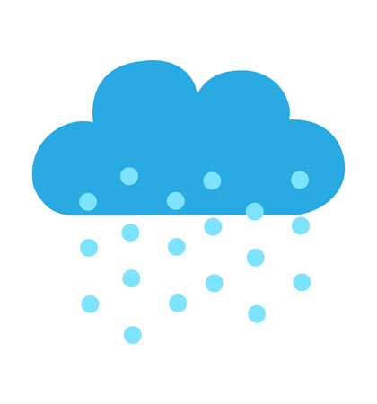 Cloud snow falls icon weather vector illustration isolated on white background eps 10のイラスト素材