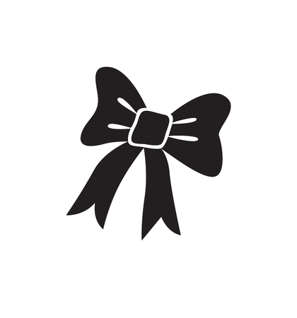 Bow icon christmas element flat vector  isolated on white background EPS 10のイラスト素材