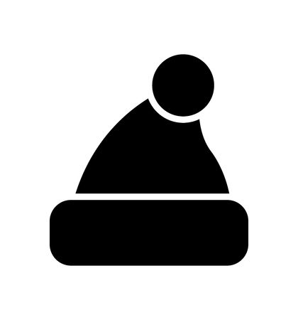 Knitted winter hat icon vector illustration on white backgroundのイラスト素材