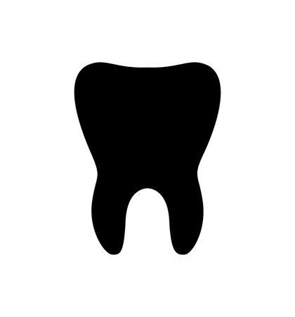 Tooth icon dental vector illustration isolated on whiteのイラスト素材